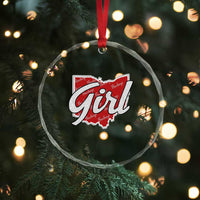 Buckeye Girl Ohio Home State Crystal Glass Ornament - Wonder Print Shop