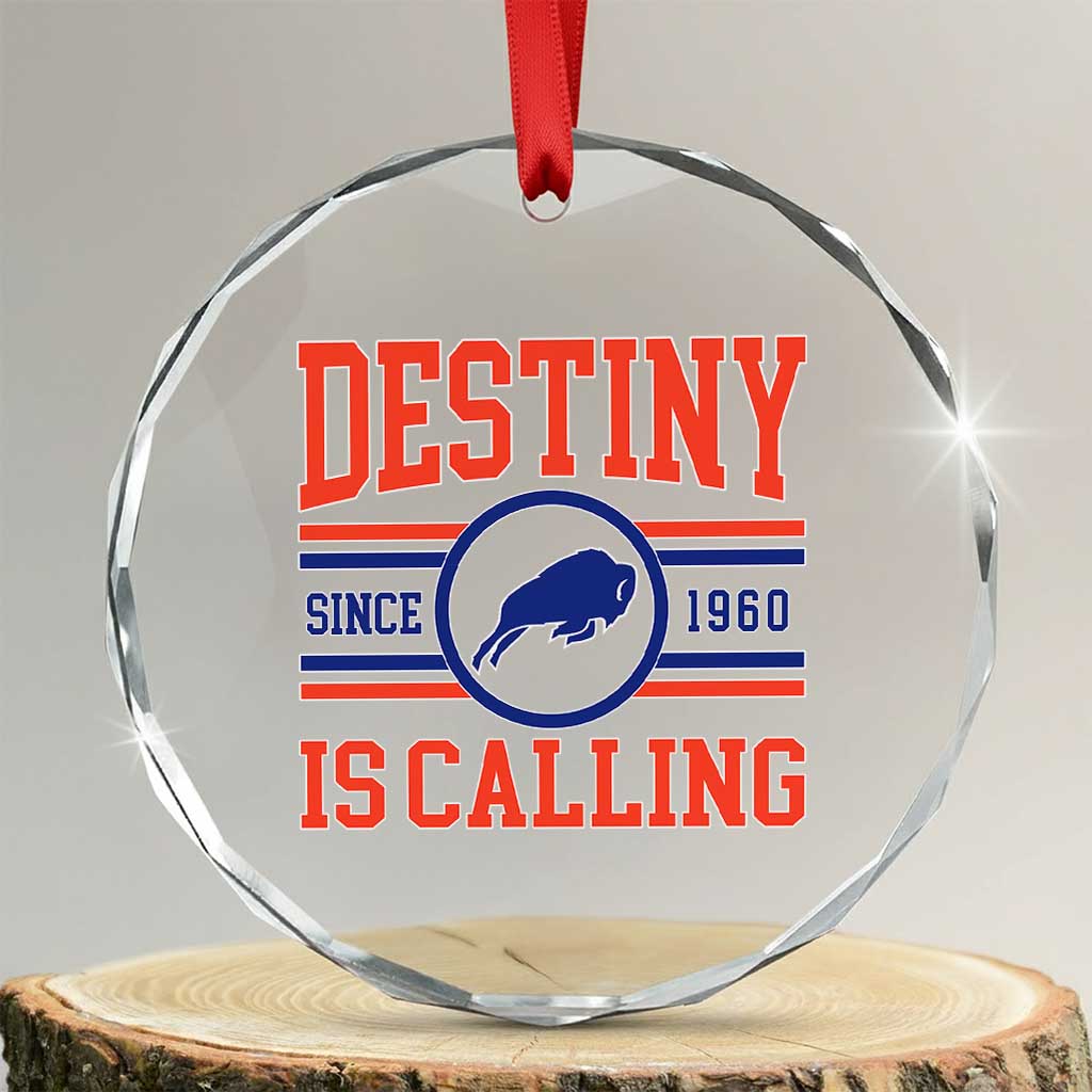 Buffalo Football Crystal Glass Ornament Funny Vintage 90s Bills Fan - Wonder Print Shop