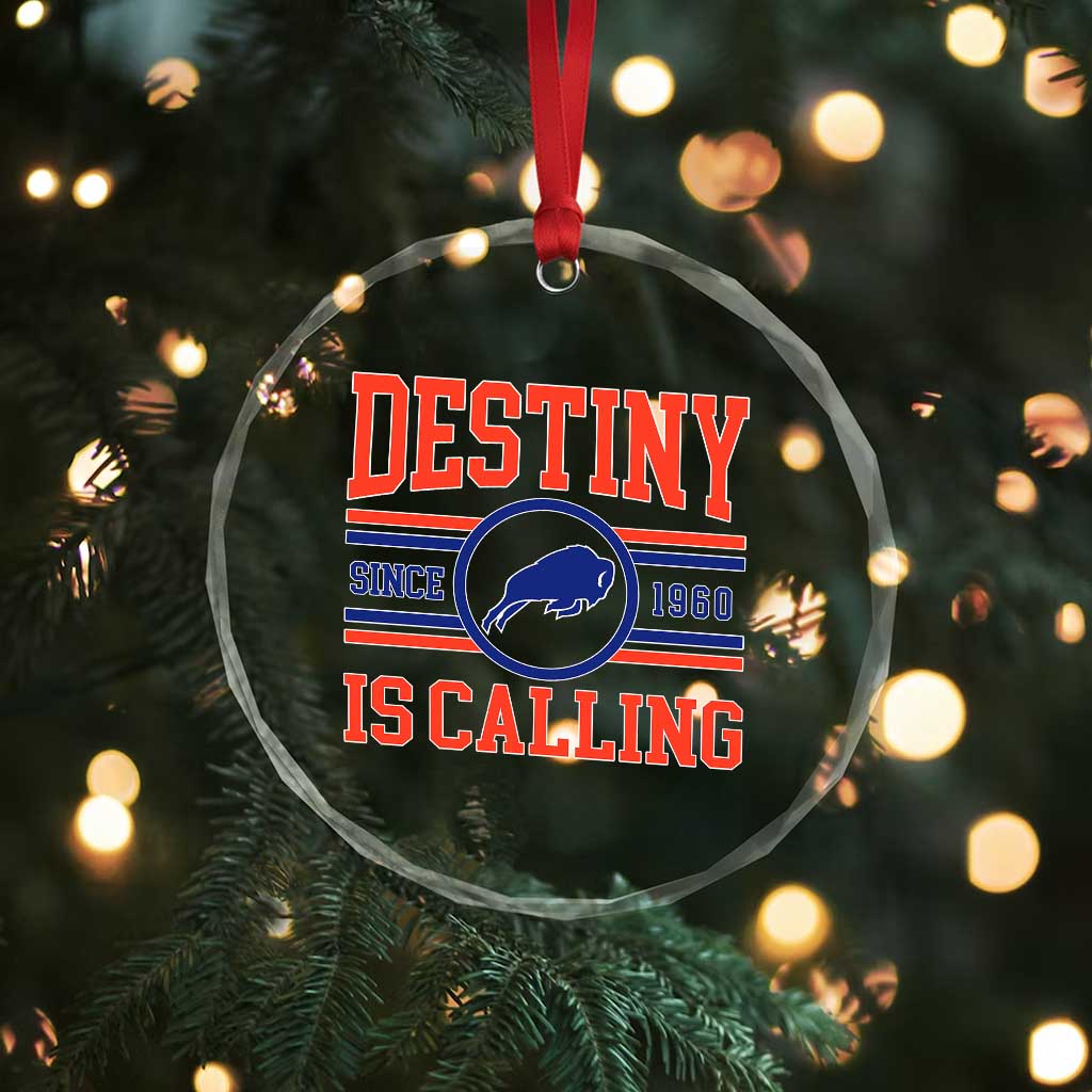 Buffalo Football Crystal Glass Ornament Funny Vintage 90s Bills Fan - Wonder Print Shop