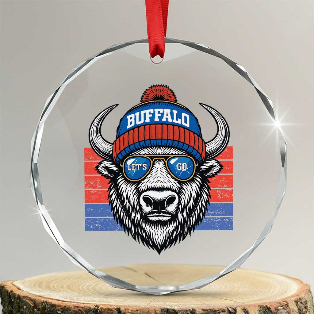 Buffalo Football Crystal Glass Ornament Vintage 90s Bill Fan Game Day - Wonder Print Shop