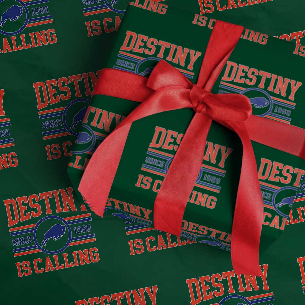 Buffalo Football Wrapping Paper Roll Funny Vintage 90s Bills Fan - Wonder Print Shop