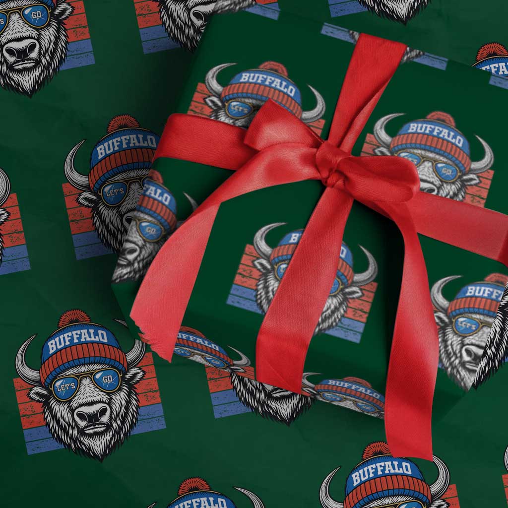 Buffalo Football Wrapping Paper Roll Vintage 90s Bill Fan Game Day - Wonder Print Shop