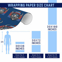Buffalo Football Wrapping Paper Roll Vintage 90s Bill Fan Game Day - Wonder Print Shop