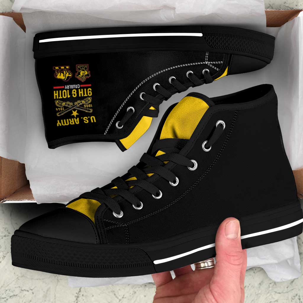 Buffalo Soldiers 9th and 10th Cavalry High Top Shoes American Heroes - Wonder Print Shop