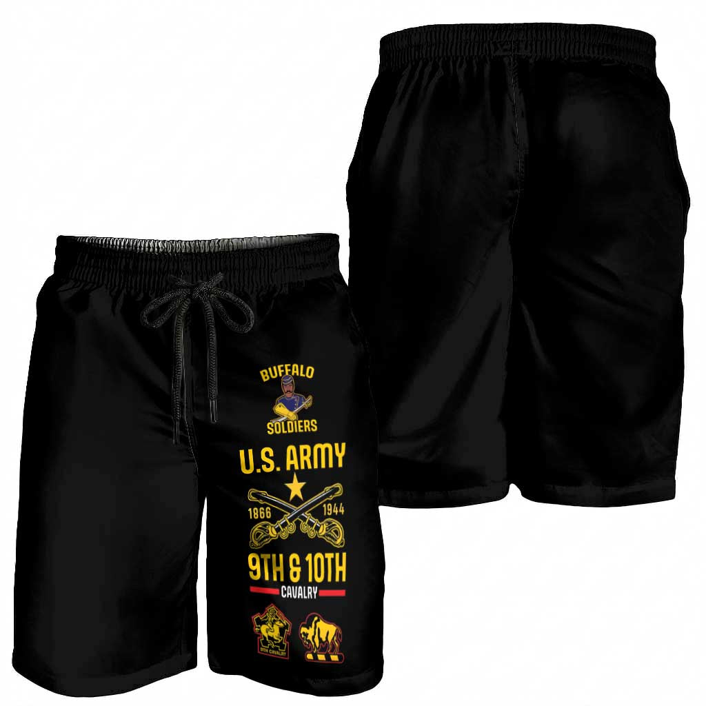 Buffalo Soldiers 9th and 10th Cavalry Shorts for Men American Heroes - Wonder Print Shop
