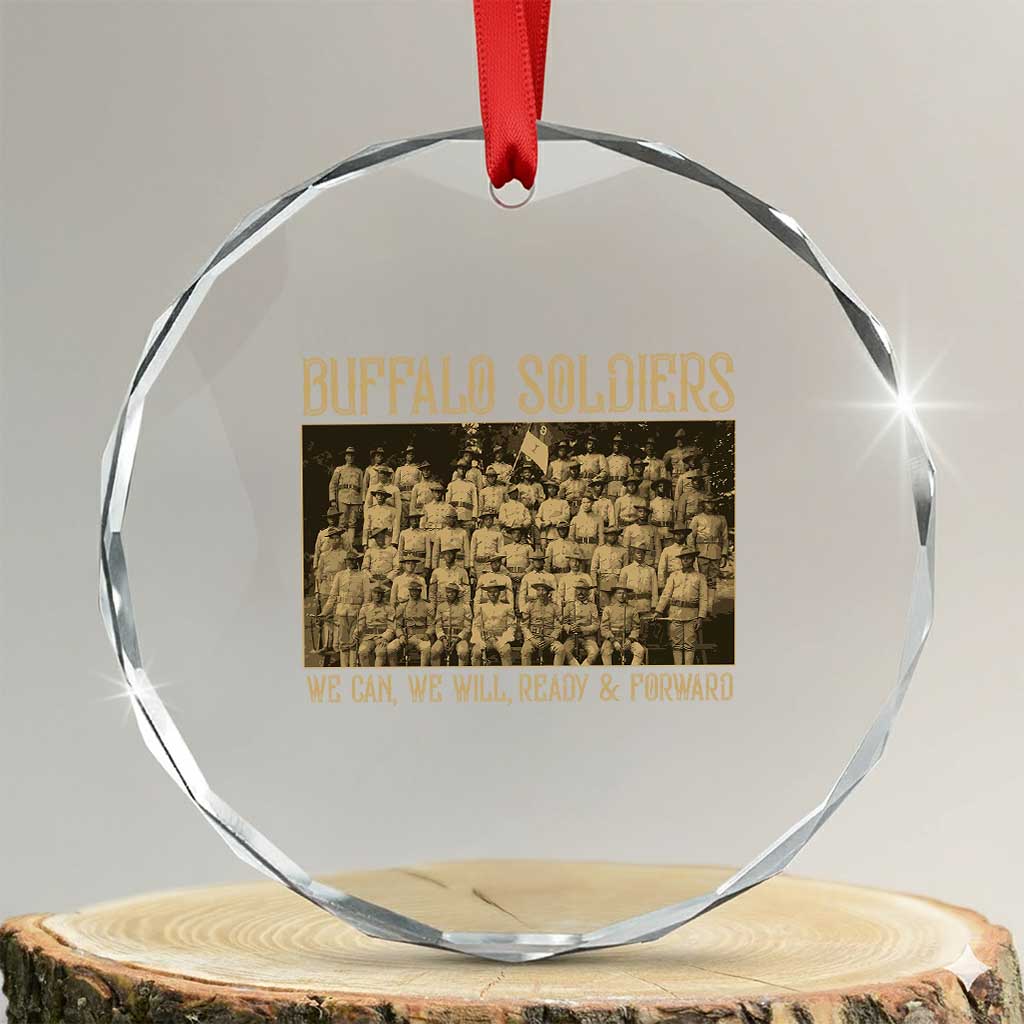 Buffalo Soldiers Crystal Glass Ornament 9th and 10th Cavalry African American Heros Black Soldiers TS10