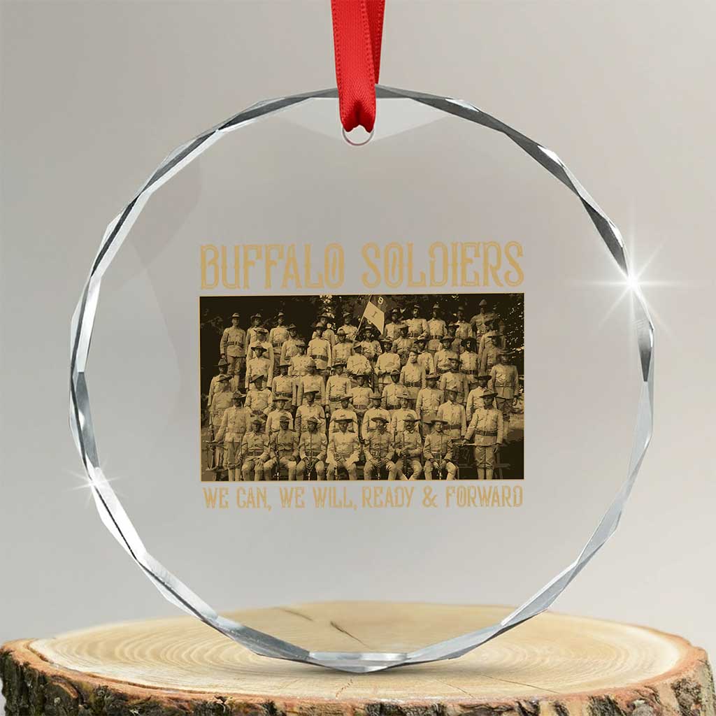 Buffalo Soldiers Crystal Glass Ornament 9th and 10th Cavalry African American Heros Black Soldiers - Wonder Print Shop