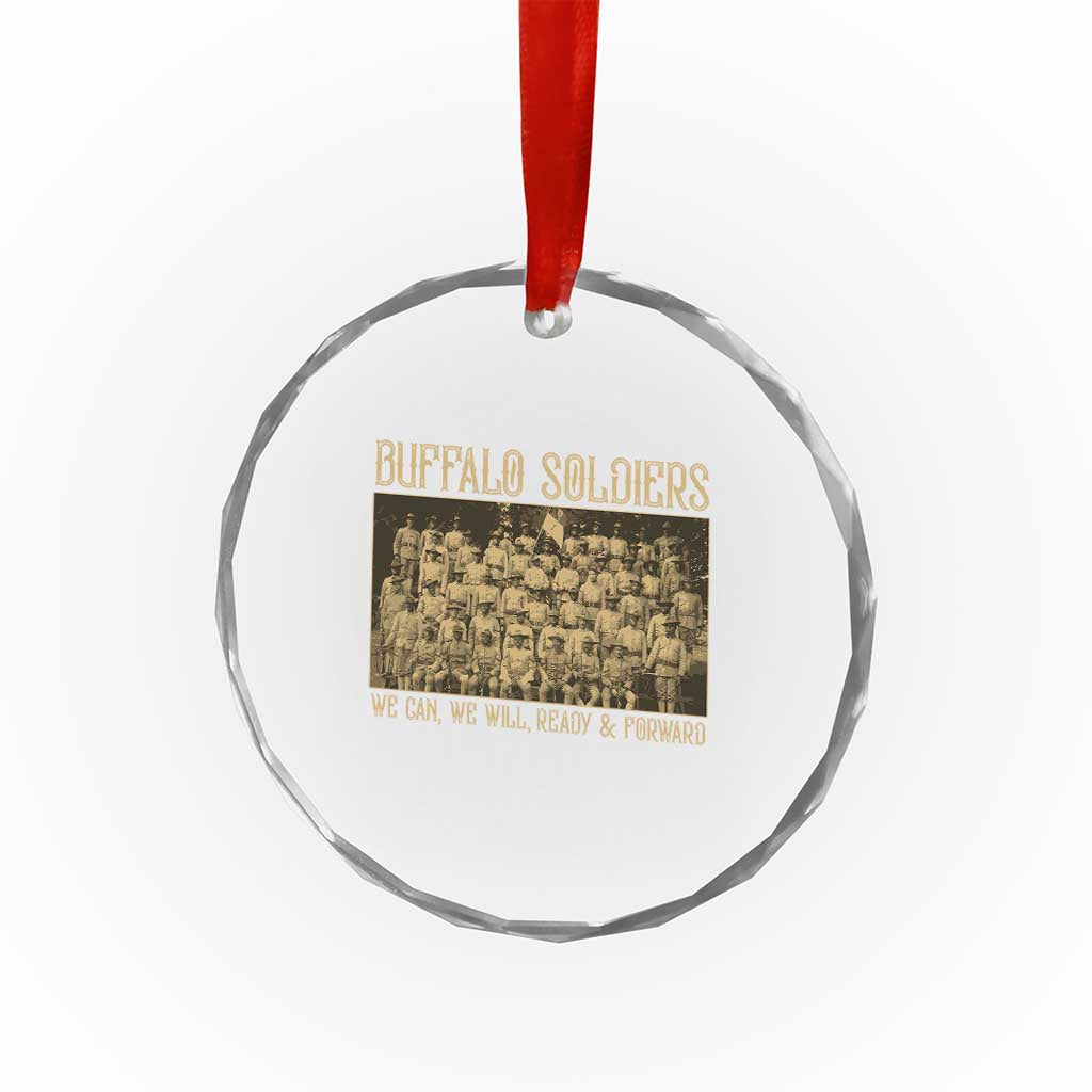 Buffalo Soldiers Crystal Glass Ornament 9th and 10th Cavalry African American Heros Black Soldiers TS10