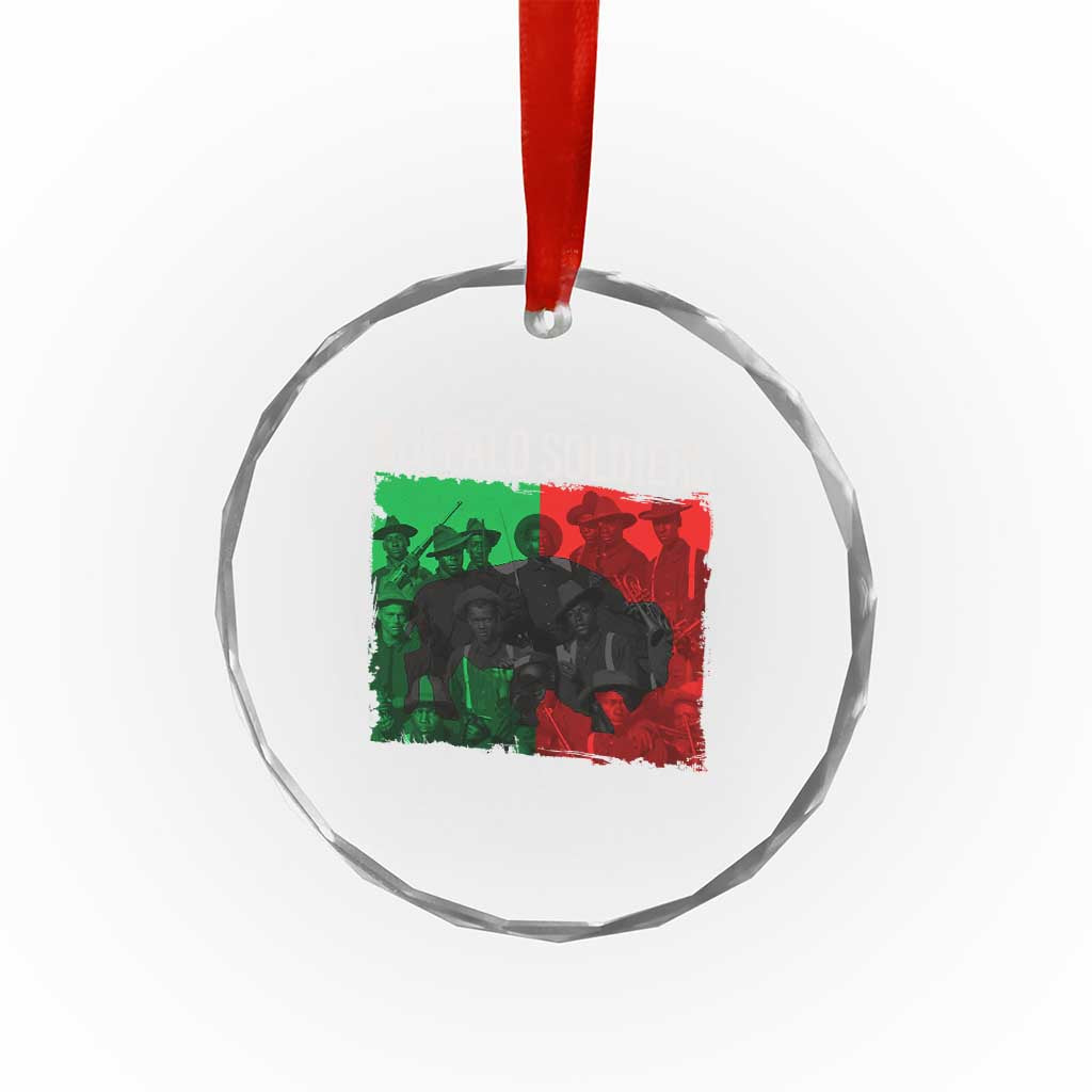 Buffalo Soldiers Crystal Glass Ornament 9th and 10th Cavalry Afro African American Heros TS10