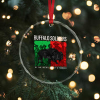 Buffalo Soldiers Crystal Glass Ornament 9th and 10th Cavalry Afro African American Heros TS10