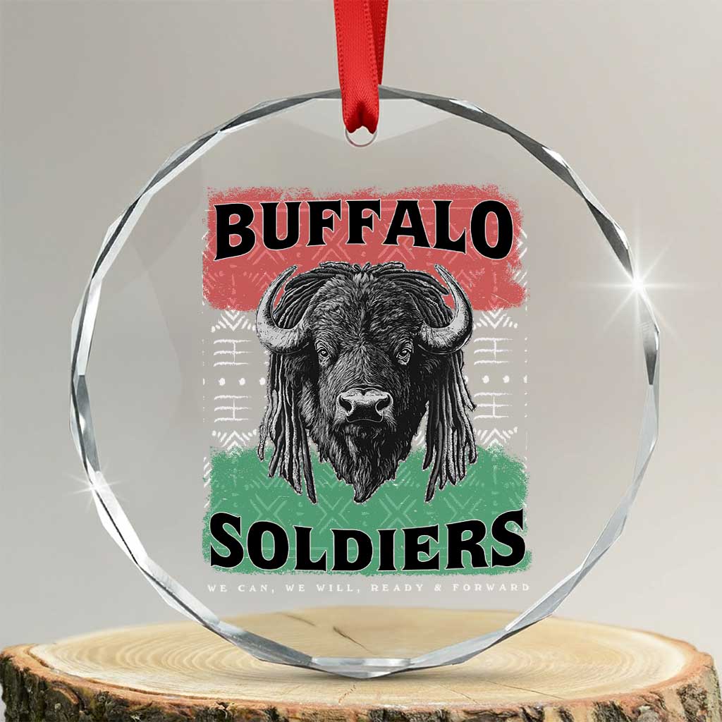 Buffalo Soldiers Crystal Glass Ornament Retro African American Black History - Wonder Print Shop