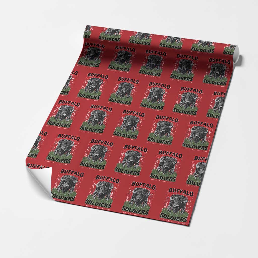 Buffalo Soldiers Wrapping Paper Roll Retro African American Black History - Wonder Print Shop