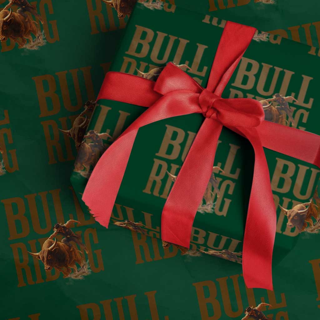 Bull Riding Cowboy Western Texas Rodeo Life Wrapping Paper Roll - Wonder Print Shop