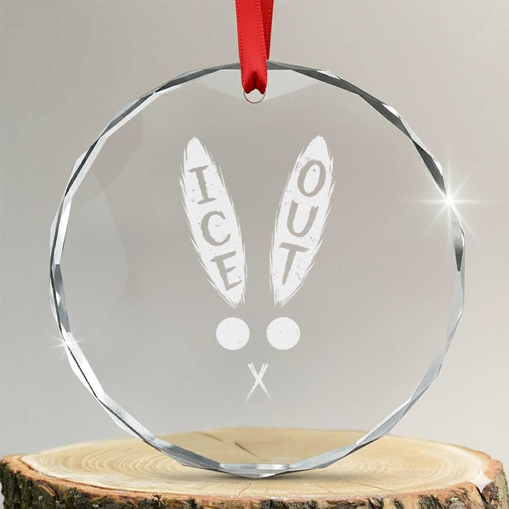 Bunny Bad Ice Out Crystal Glass Ornament Rabbit FDT Anti Immigration Enforcement