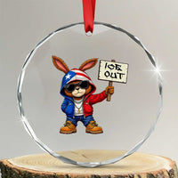 Bunny Ice Out Crystal Glass Ornament Protest Equality Puerto Rican Flag Hoodie