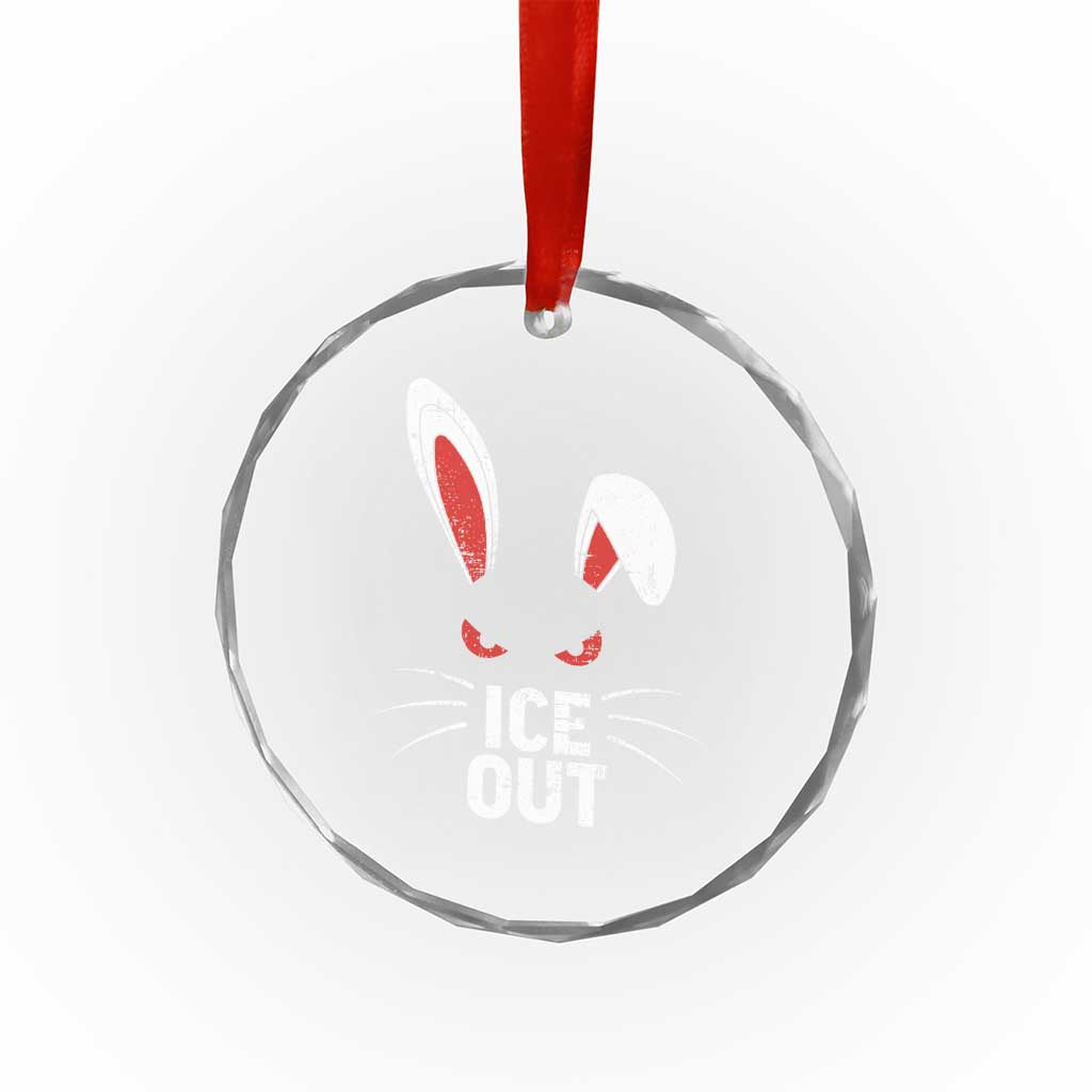 Bunny Ice Out Crystal Glass Ornament Resist FDT Anti Immigration Enforcement