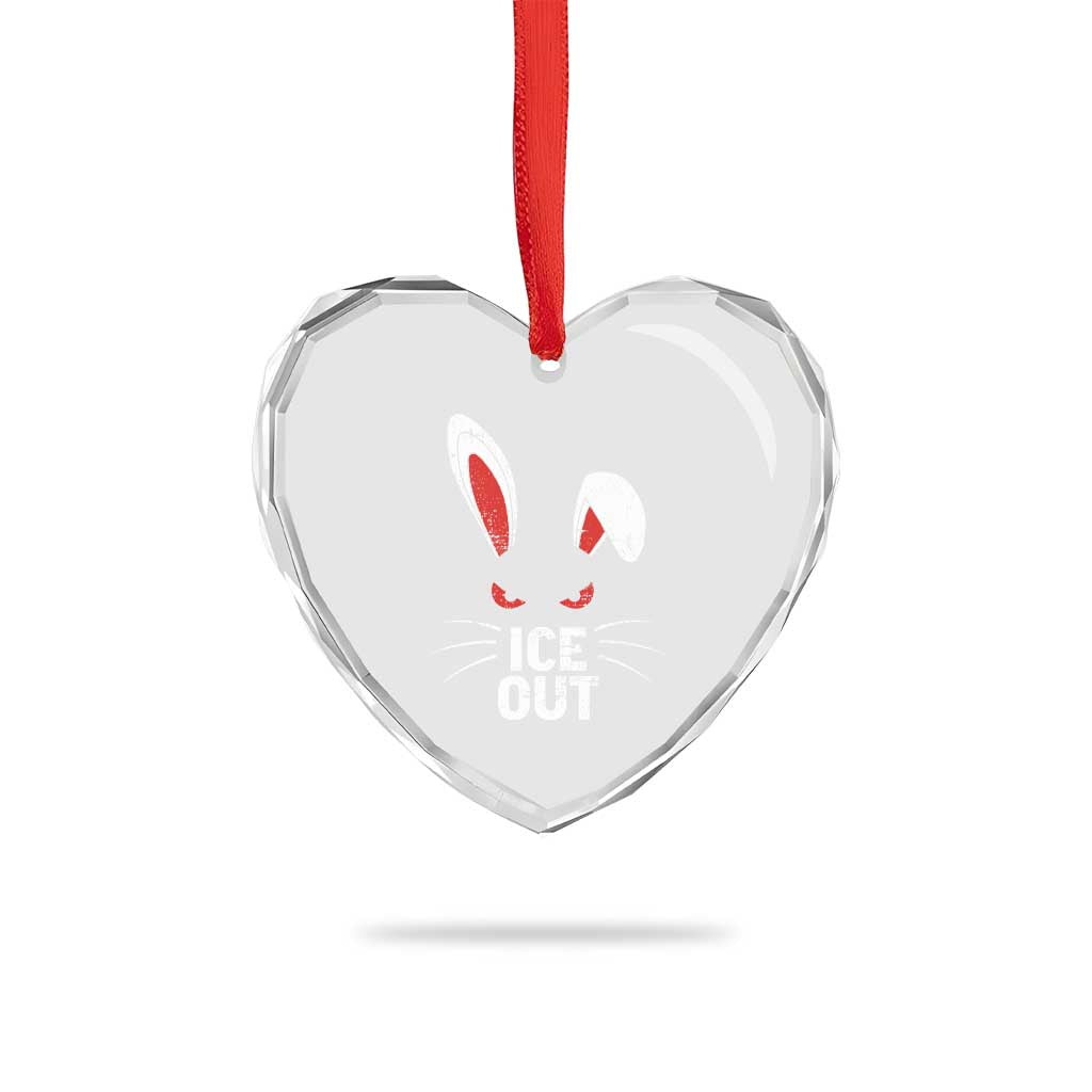 Bunny Ice Out Heart Crystal Glass Ornament Resist FDT Anti Immigration Enforcement