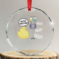 Bunny Nurse Crystal Glass Ornament Funny Peep Nursing Easter Nurse Gift - Wonder Print Shop