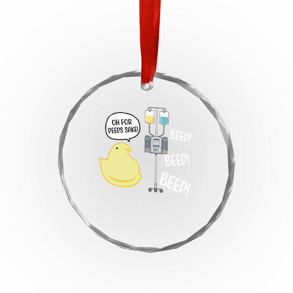 Bunny Nurse Crystal Glass Ornament Funny Peep Nursing Easter Nurse Gift - Wonder Print Shop