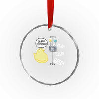 Bunny Nurse Crystal Glass Ornament Funny Peep Nursing Easter Nurse Gift - Wonder Print Shop