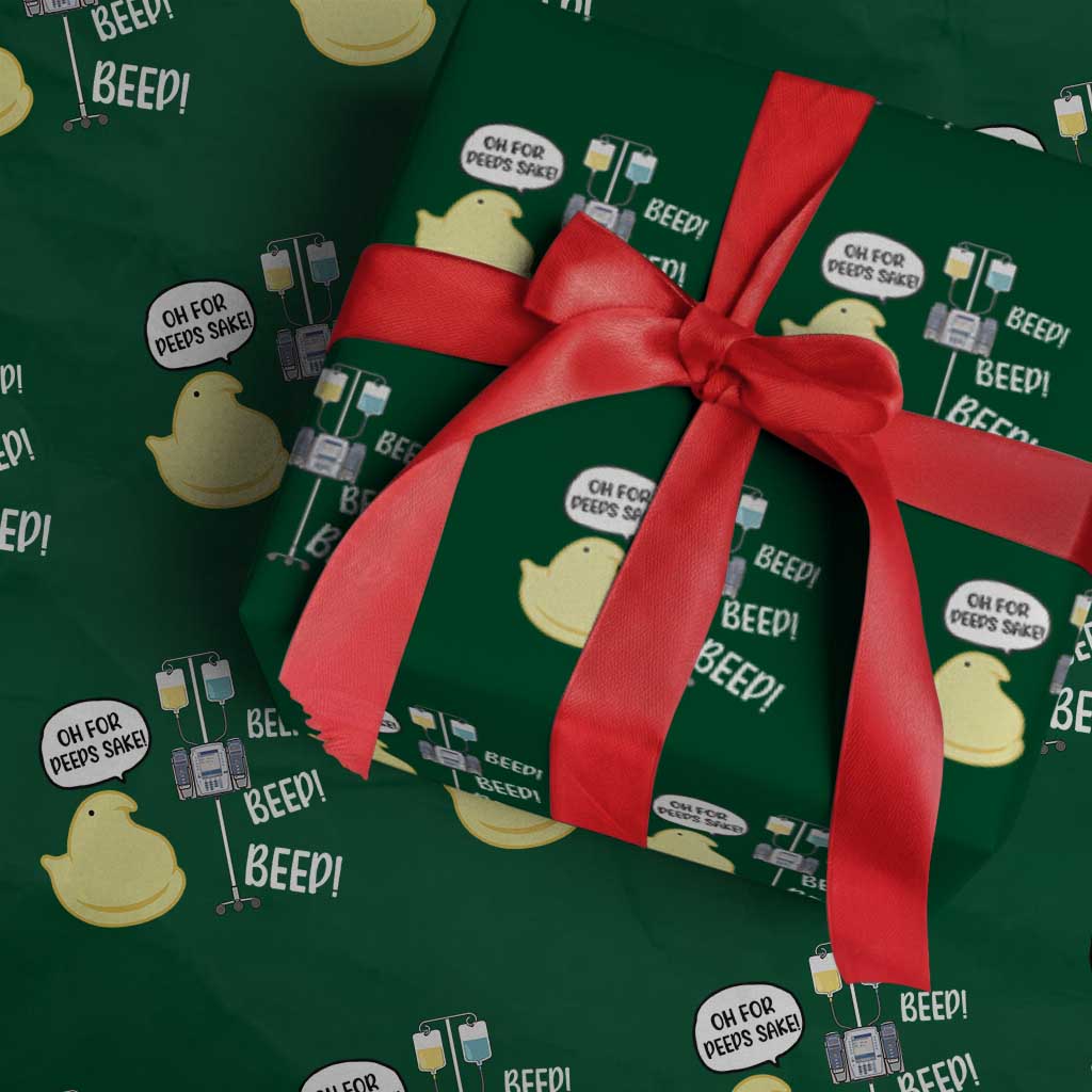 Bunny Nurse Wrapping Paper Roll Funny Peep Nursing Easter Nurse Gift - Wonder Print Shop