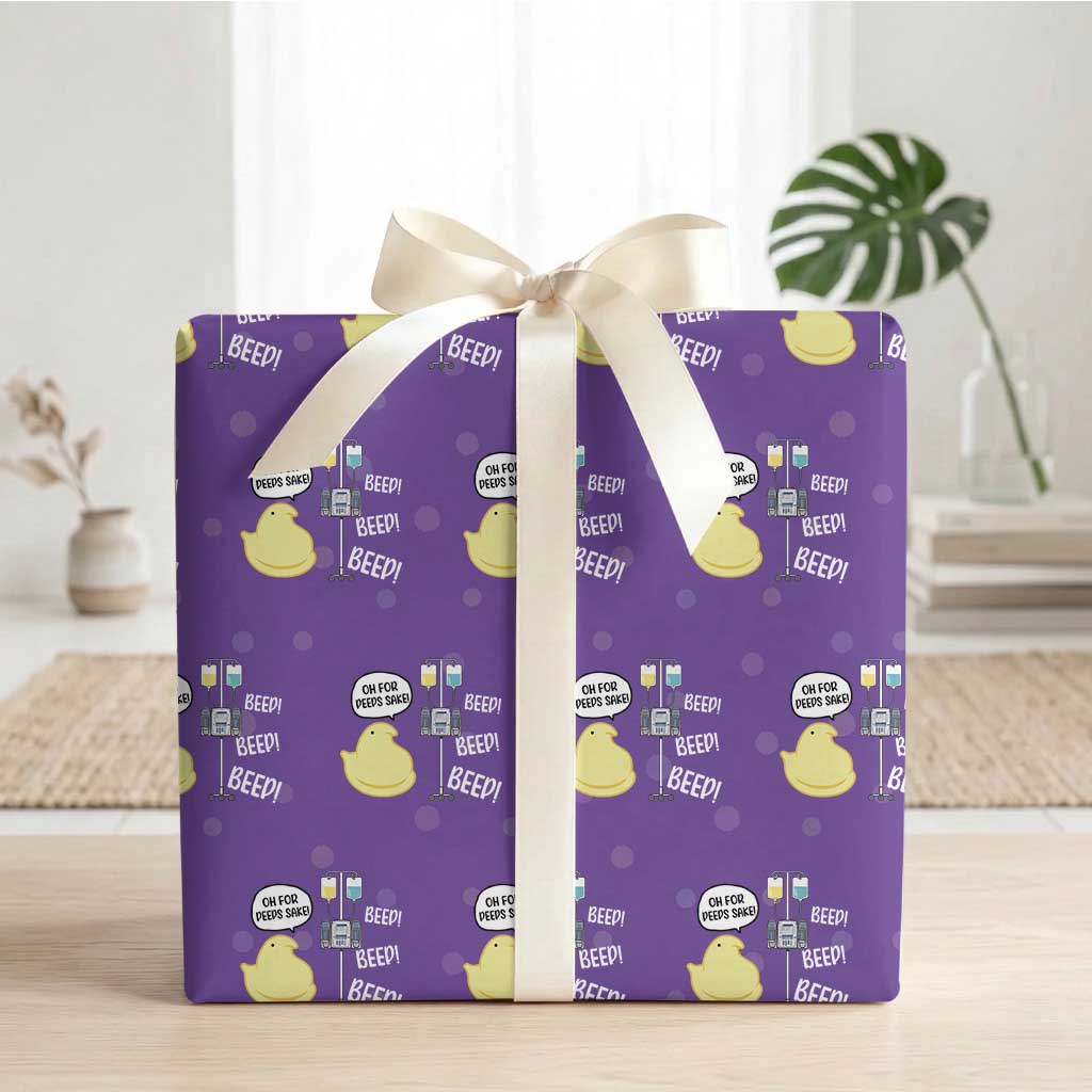 Bunny Nurse Wrapping Paper Roll Funny Peep Nursing Easter Nurse Gift