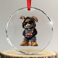 Bunny Puerto Rican Flag Crystal Glass Ornament Puerto Rican Taino Boricua Vibes