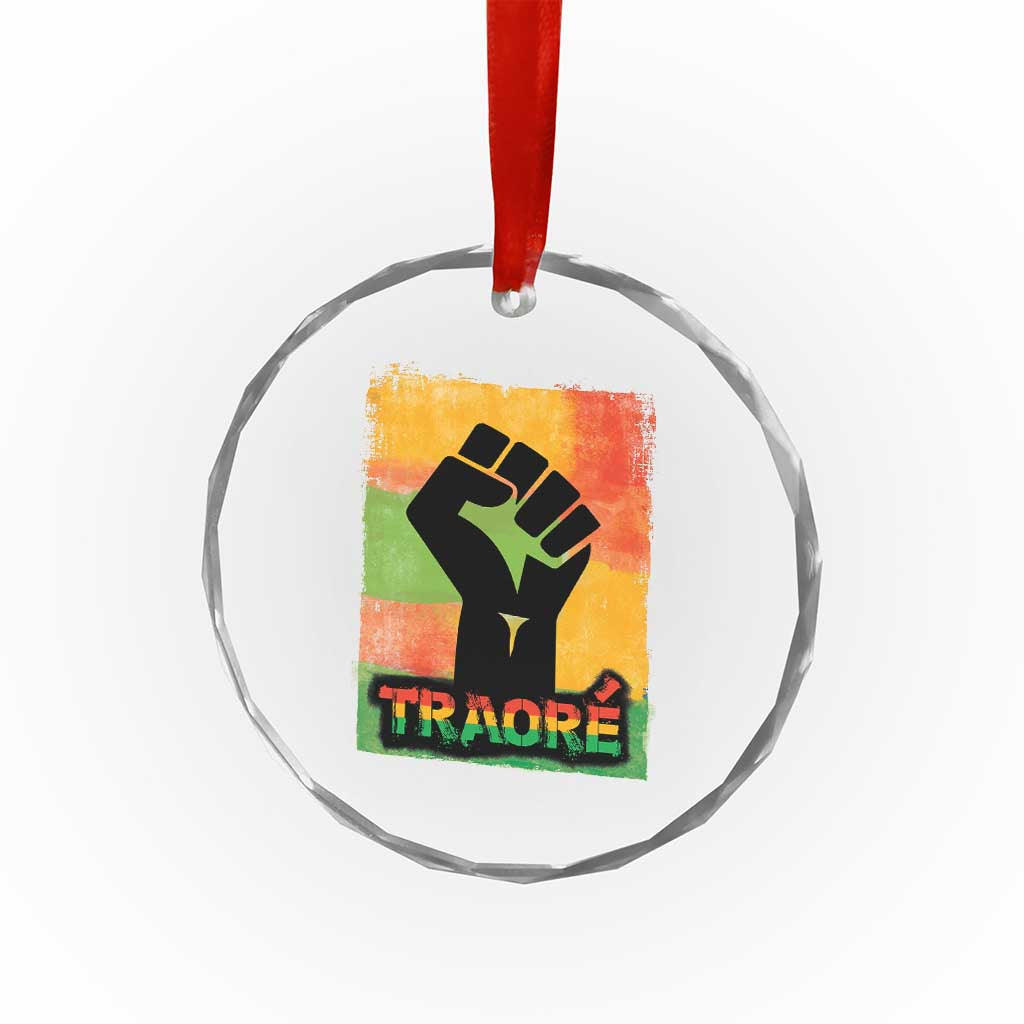 Burkina Faso Ibrahim Traoré Crystal Glass Ornament TS10