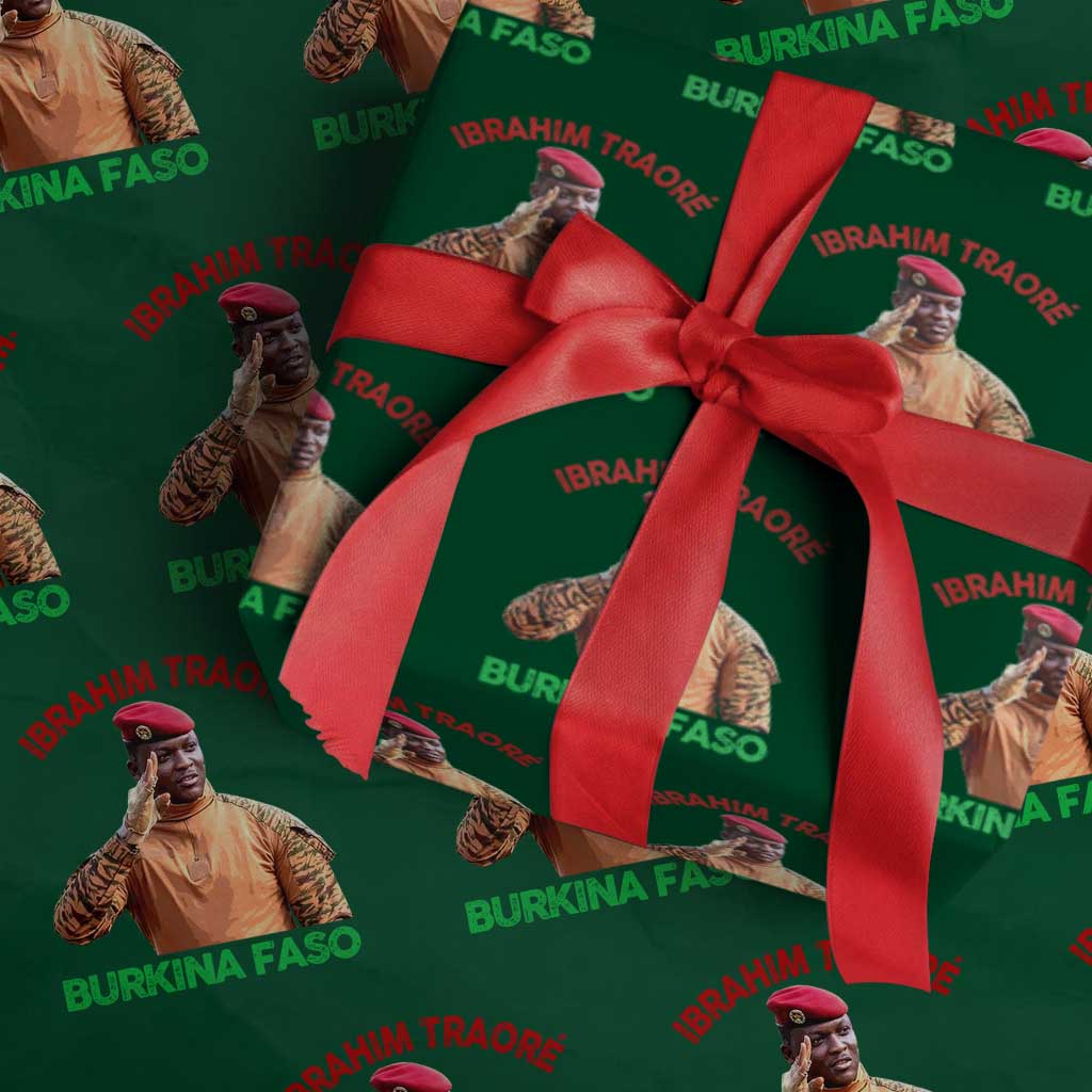 Burkina Faso Ibrahim Traoré Thomas Sankara Wrapping Paper Roll - Wonder Print Shop