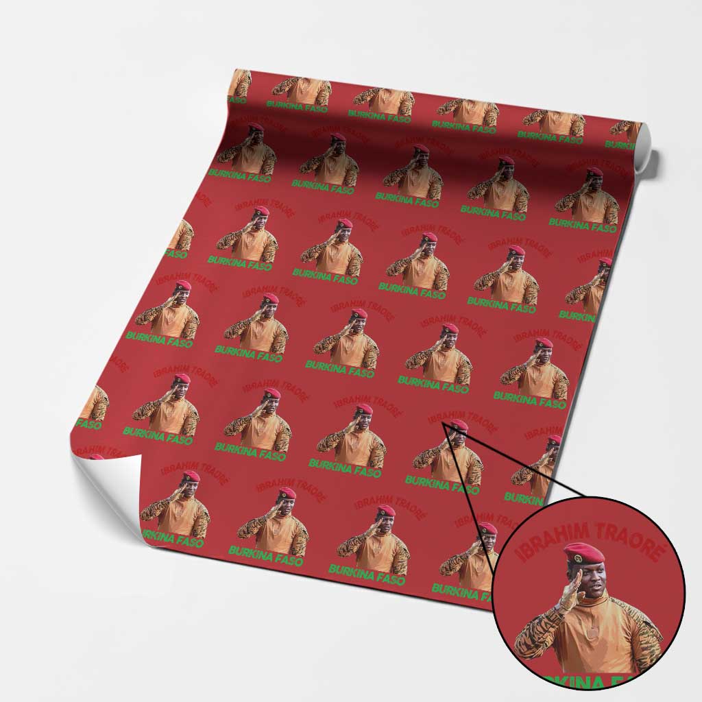 Burkina Faso Ibrahim Traoré Thomas Sankara Wrapping Paper Roll - Wonder Print Shop