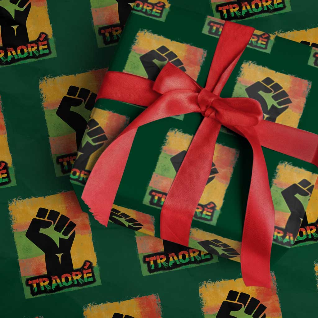 Burkina Faso Ibrahim Traoré Wrapping Paper Roll - Wonder Print Shop