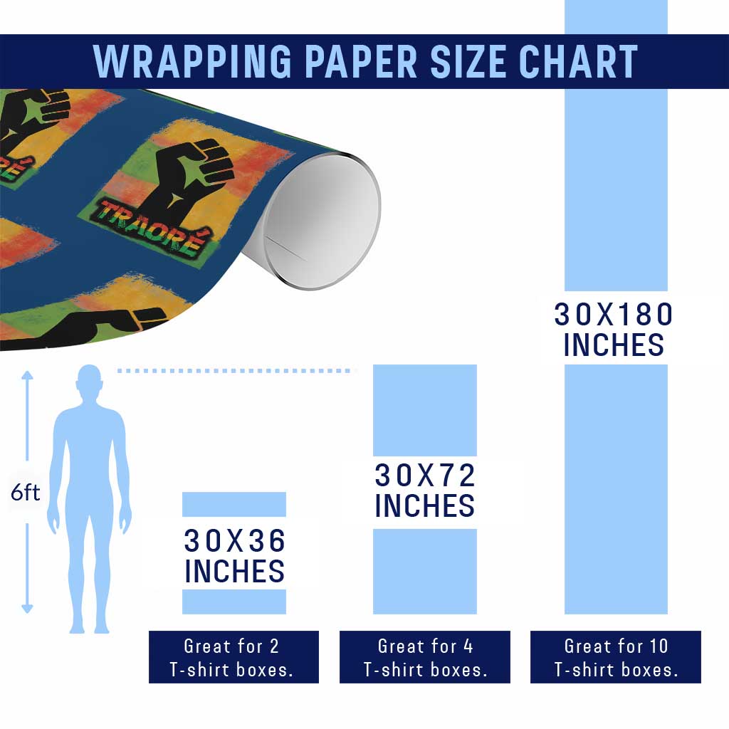 Burkina Faso Ibrahim Traoré Wrapping Paper Roll - Wonder Print Shop