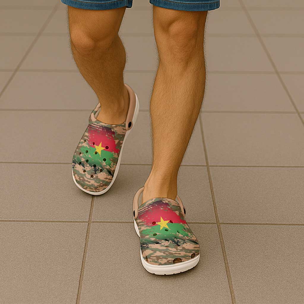 Burkina Faso Military Clogs Shoes Bravo Caption Traore! Viva Burkina Faso Nation! - Wonder Print Shop