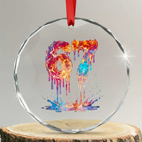 Burning Six Seven Crystal Glass Ornament Drip Fire Flame Meme