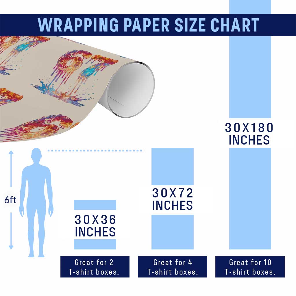 Burning Six Seven Wrapping Paper Roll Drip Fire Flame Meme