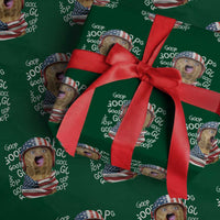 Burnt Peanut Goop Wrapping Paper Roll Patriotic American Flag - Wonder Print Shop