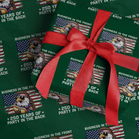 Business In The Front Party In The Back 250th Anniversary USA Wrapping Paper Roll Patriotic Eagle Mullet