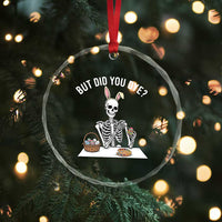 But Did You Dye Crystal Glass Ornament Funny Easter Skeleton Painting Eggs