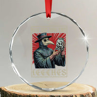 But Did You Try Leeches Plague Doctor Crystal Glass Ornament Funny Middle Age Medicines