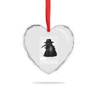 But Did You Try Leeches Plague Doctor Heart Crystal Glass Ornament Funny Middle Age Medicines Gothic
