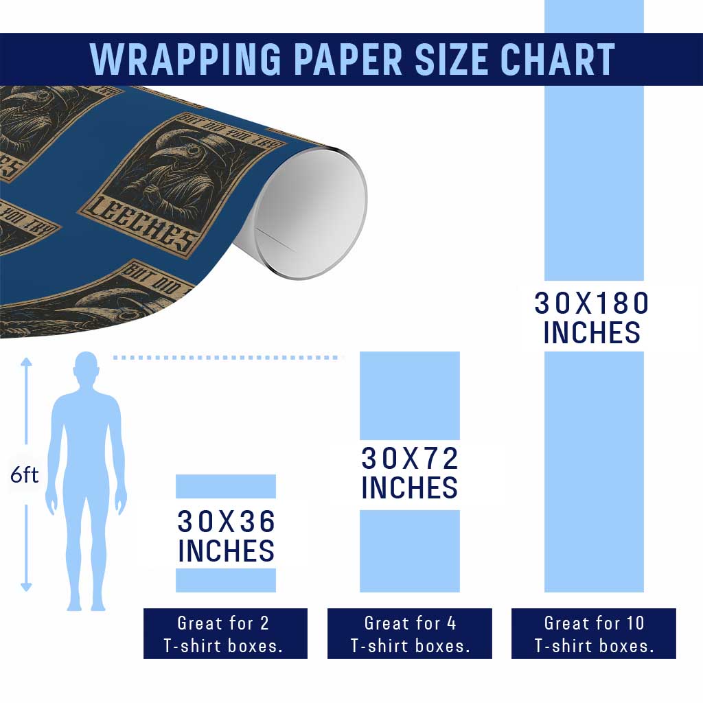 But Did You Try Leeches Plague Doctor Wrapping Paper Roll Middle Age Medicines Medieval History - Wonder Print Shop