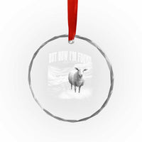 But Now I'm Found Crystal Glass Ornament Christian Faith Sheep - Wonder Print Shop