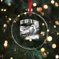 But Now I'm Found Crystal Glass Ornament Christian Faith Sheep - Wonder Print Shop