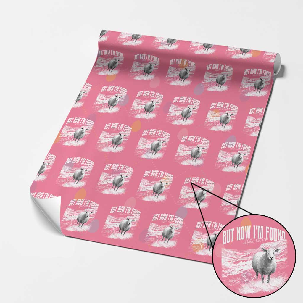 But Now I'm Found Wrapping Paper Roll Christian Faith Sheep