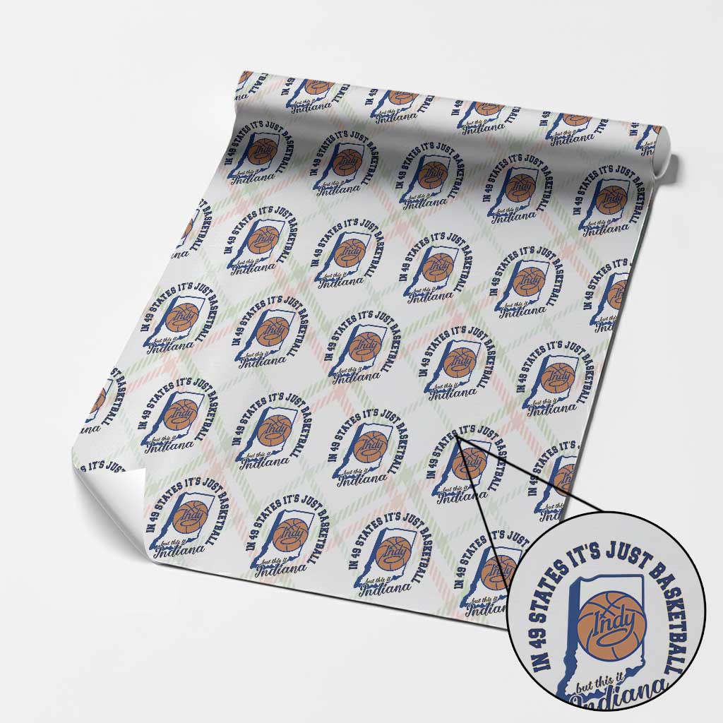 But This Is Indiana Basketball Wrapping Paper Roll Indy Hoops Pride Sport Lover