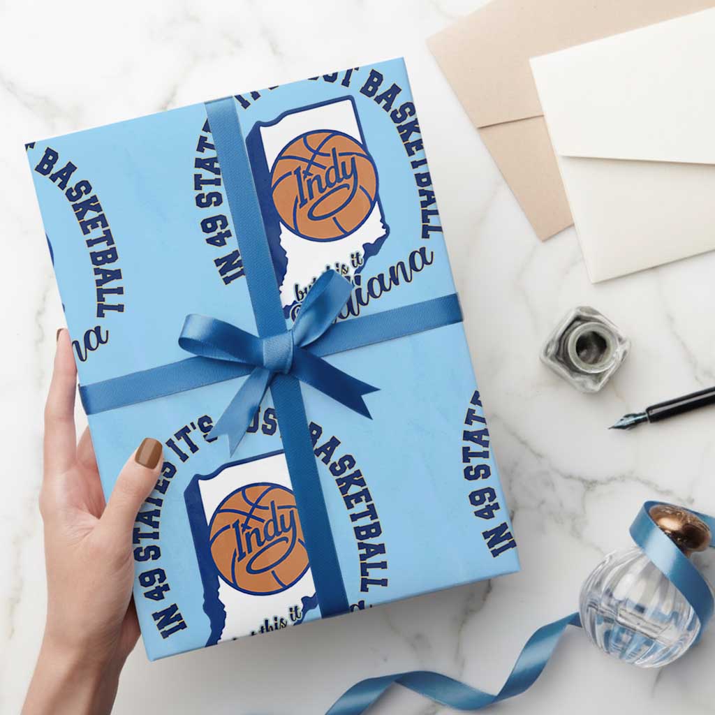 But This Is Indiana Basketball Wrapping Paper Roll Indy Hoops Pride Sport Lover