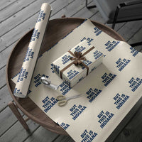 But This Is Indiana Wrapping Paper Roll Hoosier Basketball Fans Bold Blue and Gold - Wonder Print Shop