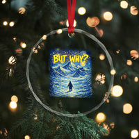 But Why Penguin Crystal Glass Ornament Starry Night Van Gogh Nihilist Penguin Hiking