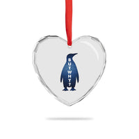 But Why Penguin Heart Crystal Glass Ornament Funny Nihilist Hiking Meme