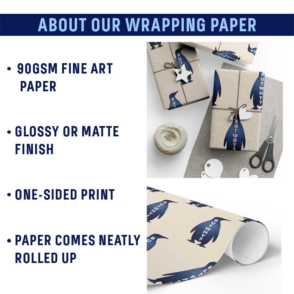 But Why Penguin Wrapping Paper Roll Funny Nihilist Hiking Meme